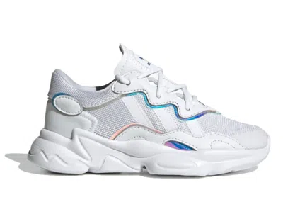 Pre-owned Adidas Originals Ozweego Sneakers In Cloud White/sky Blue Tint In Multi