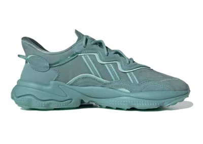 Pre-owned Adidas Originals Ozweego Sneakers In Vapour Steel/blush Green/core Black
