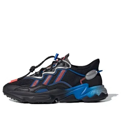 Adidas Originals Ozweego Sports Casual Shoes 'black Blue' In Multi