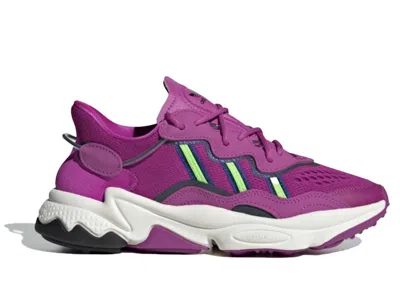 Pre-owned Adidas Originals Ozweego Vivd Pink (women's) Sneakers In Vivid Pink/solar Green/core Black