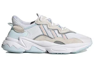 Pre-owned Adidas Originals Ozweego White Pink (women's) Sneakers In Cloud White/sky Blue Tint/chalk White