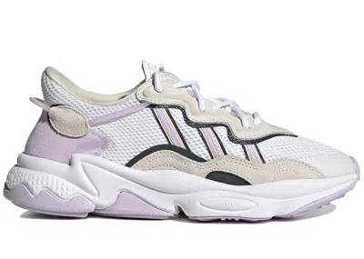 Pre-owned Adidas Originals Ozweego White Purple Tint (women's) Sneakers In Cloud White/sky Blue Tint/chalk White