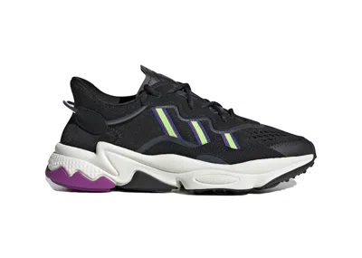 Pre-owned Adidas Originals Ozweego (women's) Sneakers In Core Black/solar Green/vivid Pink