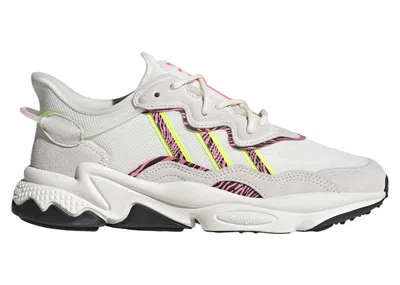 Pre-owned Adidas Originals Ozweego (women's) Sneakers In Off White/solar Yellow/lucid Pink