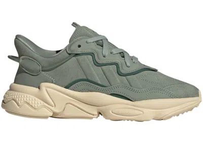 Pre-owned Adidas Originals Ozweego (women's) Sneakers In Silver Green/collegiate Green/sand Strata