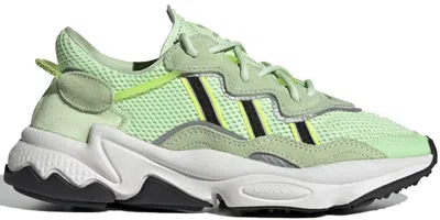 Pre-owned Adidas Originals Ozweego (youth) Sneakers In Glow Green/core Black/solar Yellow