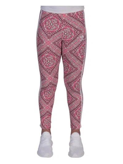 Adidas Originals Paisley-print Leggings In Pink