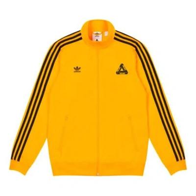 Adidas Originals Palace X  Crossover Stripe Stand Collar Zipper Yellow Jacket