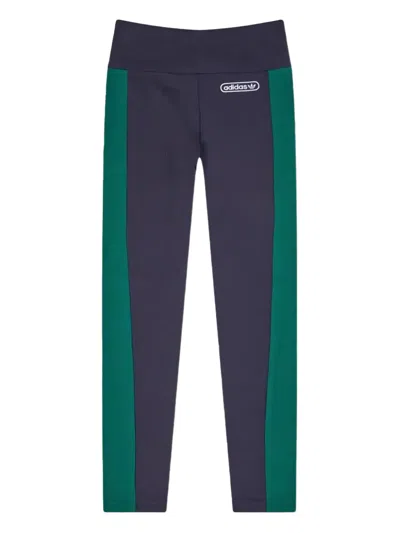 Adidas Originals Panelled Leggings In Blue