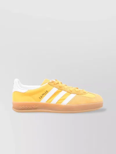 Adidas Originals Panelled Logo Sneakers Branded Heel In Yellow
