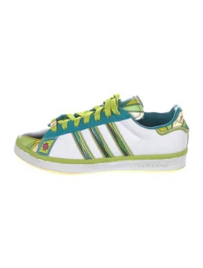 Pre-owned Adidas Originals Patent Leather Printed Sneakers In Multi