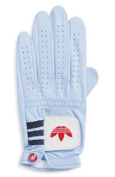 Adidas Originals Perforated Leather Golf Gloves In Blue