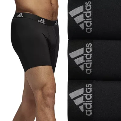 Adidas Originals Performance Mens 3 Pack Boxer Briefs 5152378a In Black