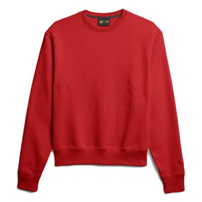 Pre-owned Adidas Originals Pharrell Williams Basics Crewneck Sweatshirt In Active Red