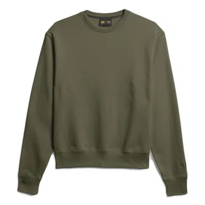 Pre-owned Adidas Originals Pharrell Williams Basics Crewneck Sweatshirt In Olive Cargo