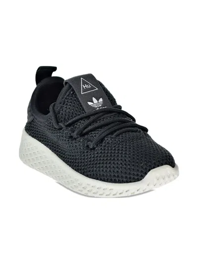 Adidas Originals Babies' Pharrell Williams Tennis Hu "carbon/carbon/chalk White" Sneakers In Black
