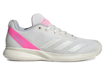 Pre-owned Adidas Originals Pickleball (women's) Sneakers In Core White/silver Metallic/lucid Pink In Multi