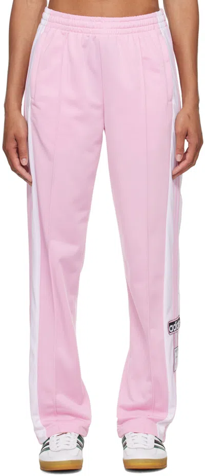 Adidas Originals Pink Adibreak Lounge Pants In True Pink
