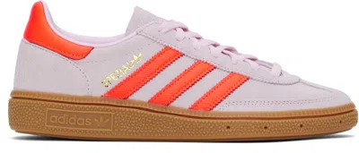 Adidas Originals Pink & Orange Handball Spezial Sneakers In Clear Pink / Solar O