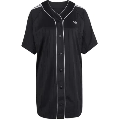 Adidas Originals Pinstripe Baseball Minidress In Multi
