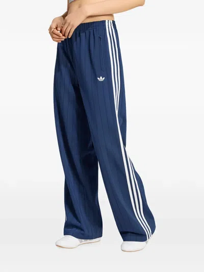 Adidas Originals Pinstripe Firebird Track Pants In Blue