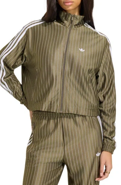 Adidas Originals Pinstripe Track Jacket In Green