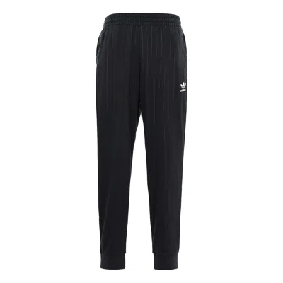 Adidas Originals Pinstripe Track Pants For Men Carbon In Black
