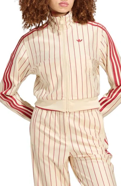 Adidas Originals Pinstriped Track Jacket In Orange