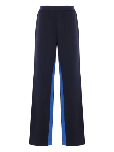 Adidas Originals Piqué-weave Track Pants In Blue