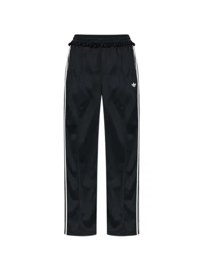 Adidas Originals Pleated Firebird Track Pants In Black