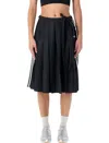 Adidas Originals Pleated Midi Skirt In Black