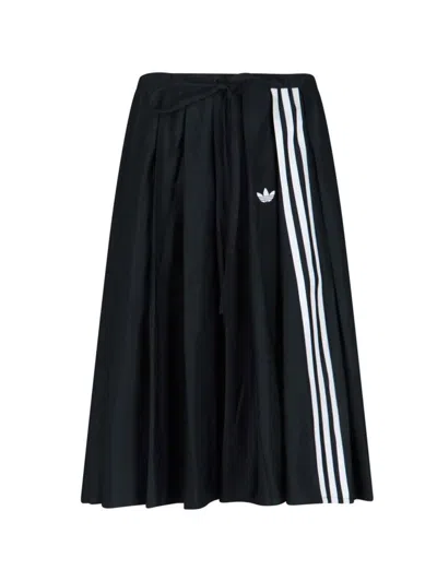 Adidas Originals Pleated Midi Skirt In Multi