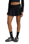 Adidas Originals Pleated Miniskirt In Black