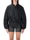 Adidas Originals Pleather Bomber Synthetic Down Jacket Black In Black