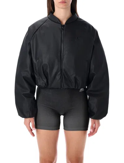 ADIDAS ORIGINALS ADIDAS ORIGINALS PLEATHER BOMBER SYNTHETIC DOWN JACKET BLACK