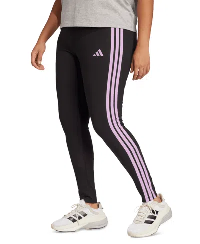 Adidas Originals Plus Size Essentials 3-stripes Cotton Leggings In Multi