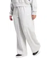 Adidas Originals Plus Size Essentials Fleece Mid-rise Sweatpants In Gray