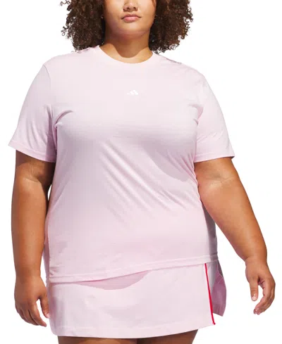 Adidas Originals Plus Size Essentials Logo T-shirt In Pink