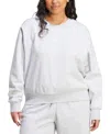 Adidas Originals Plus Size Essentials Small-logo Fleece Sweatshirt In Gray