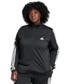 Adidas Originals Plus Size Essentials Tricot Three Stripes Track Jacket