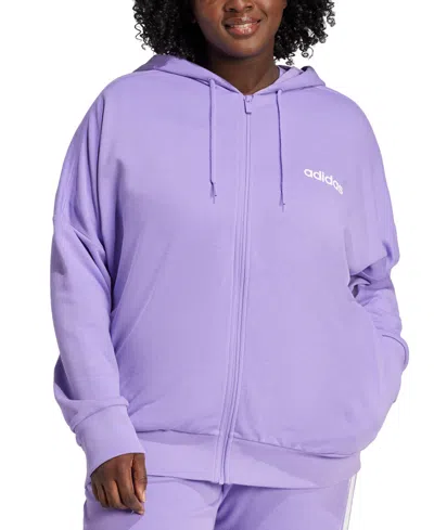 Adidas Originals Plus Size Logo French Terry Full-zip Hoodie