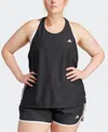 Adidas Originals Plus Size Own The Run Running Tank Top In Black