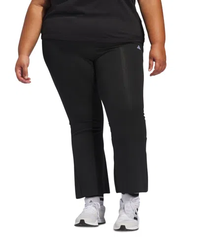 Adidas Originals Plus Size Small Logo Flare Pants In Black