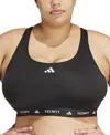 Adidas Originals Plus Size Techfit Racerback Sports Bra In Black