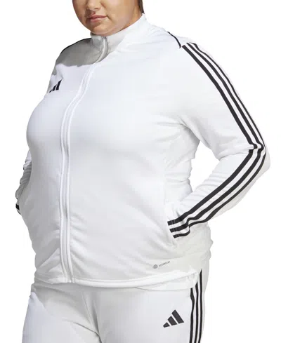 Adidas Originals Plus Size Tiro 23 Zip-up Track Jacket In White