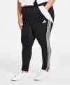 Adidas Originals Plus Size Tiro 24 Training Pants In Black,white