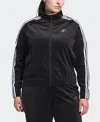 Adidas Originals Adidas Y2k Glam 3-stripes Knit Track Jacket In Black