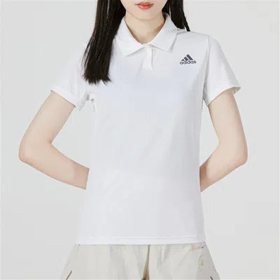 Adidas Originals 气质时尚简约舒适透气百搭女款polo衫休闲短袖 In White