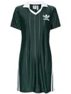 Adidas Originals Polo-shirt Mini Dress In 绿色