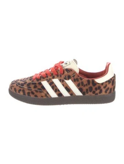 Pre-owned Adidas Originals Ponyhair Animal Print Sneakers W/ Tags In Brown